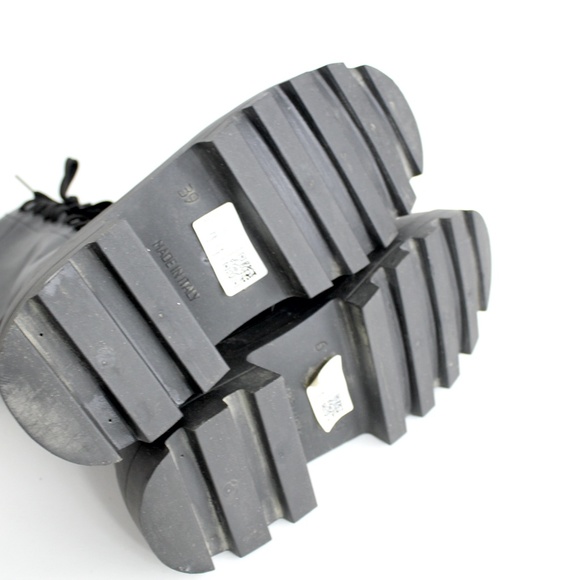 Chunky Platform Boots Goth Industrial Rave Club Kid Vegan Faux Leather Shoes 8 - Picture 9 of 11